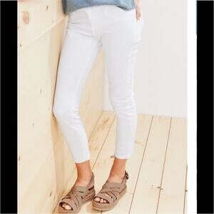 DL 1961 Florence Instasculpt White Cropped Jeans Sporty Pants Size 25 Preppy